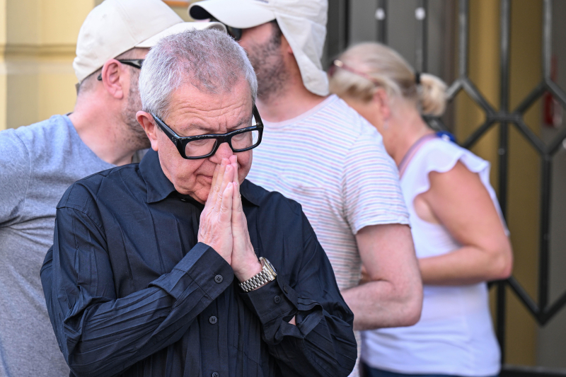 Łódź, 28.06.2026 r. Amerykański architekt polsko-żydowskiego pochodzenia Daniel Libeskind podczas uroczystości odsłonięcia Kamieni Pamięci. Fot. PAP/Łukasz Szeląg