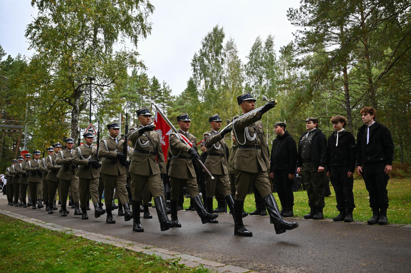 Ponary, Litwa, 24.09.2026. Obchody upamiętniające Ofiary Zbrodni Ponarskiej w Wilnie i na Wileńszczyźnie, przy Polskiej Kwaterze Ponarskiej. Fot. PAP/Przemysław Piątkowski