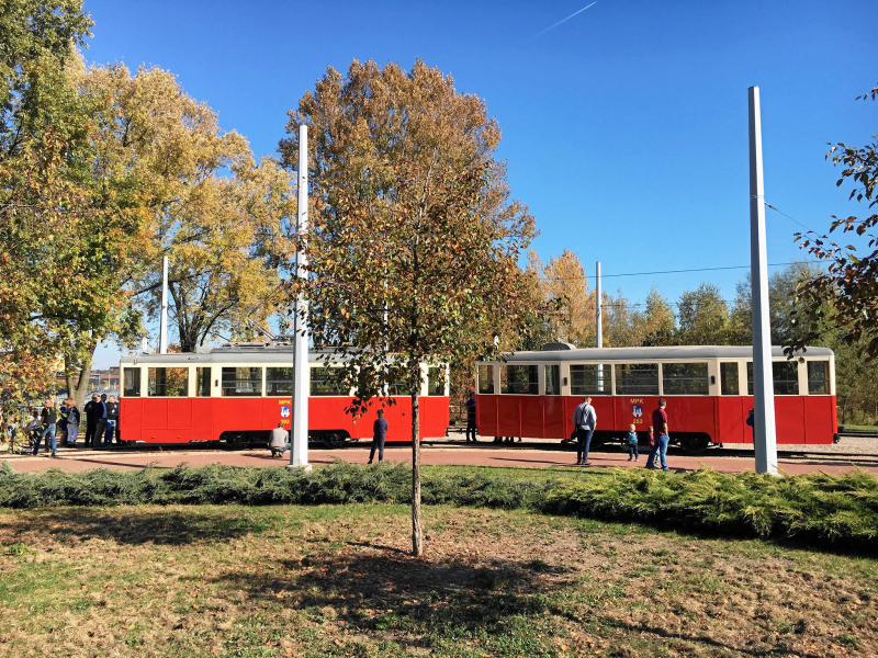 Zabytkowy skład tramwajów z lat 50. XX w. w MOK Częstochowa. Fot. Tomasz Haładyj