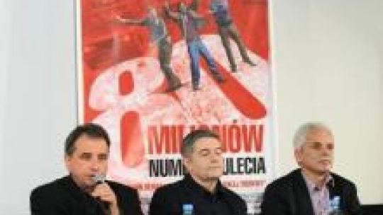 Od lewej: Waldemar Kszystek , Władysław Frasyniuk , Stanisław Huskowski. Fot. PAP/S. Leszczyński 