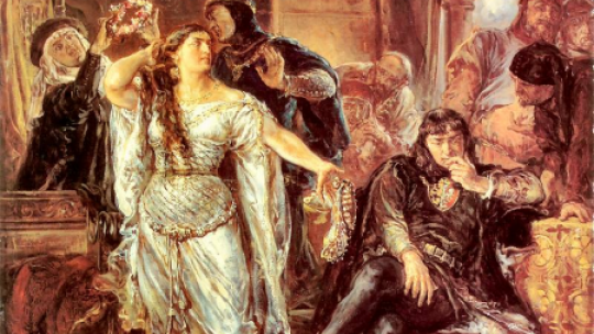 Spór małżeński Gryfiny z Leszkiem Czarnym - obraz Jana Matejki (1879). Fot. Wikipedia