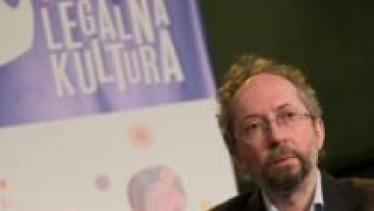 Konferencja prasowa kampanii "Legalna Kultura". Nz. reżyser Maciej Ślesicki. Fot. PAP/S. Leszczyński