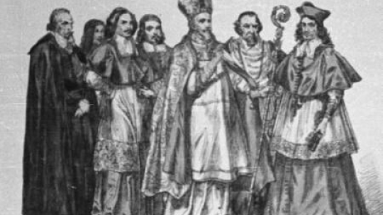 Litografie Jana Matejki z teki Ubiory w Polsce 1200-1795. Fot. PAP/CAF