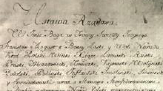 Manuskrypt Ustawy Rządowej z 3 maja 1791 r. Źródło: Wikimedia Commons
