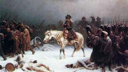 Adolf Northern, "Odwrót Napoleona spod Moskwy". Fot. Wikimedia Commons 