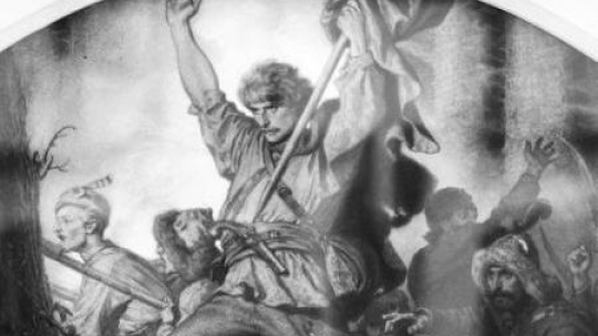 Obraz "Bój leśny", Artur Grottger. Fot. PAP/J. Ochoński 