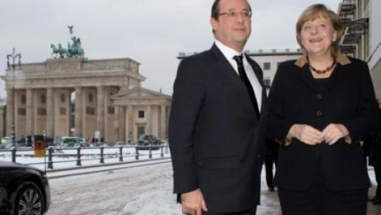 Kanclerz Niemiec Angela Merkel i prezydent Francji Francois Hollande. Berlin. 22.01.2013. Fot. PAP/EPA