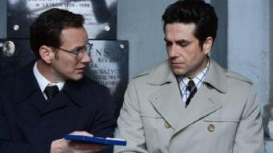 Marcin Dorociński i Patrick Wilson na planie filmu "Jack Strong" w reż. Władysława Pasikowskiego. Fot. PAP/J. Turczyk