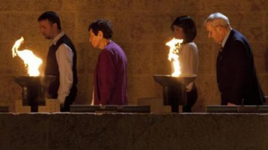 Dzień Pamięci o Ofiarach i Bohaterach Holokaustu w Yad Vashem Holocaust Memorial w Jerozolimie. Fot. PAP/EPA