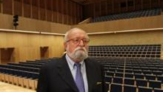 Krzysztof Penderecki w Lusławicach. Fot. PAP/J. Bednarczyk