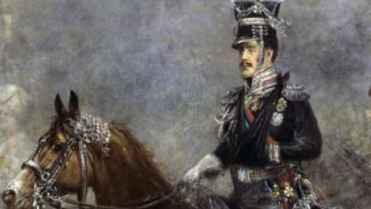 Książę Józef Poniatowski pod Lipskiem. Autor Jan Chełmiński, 1913. Fot. PAP/W. Kryński 