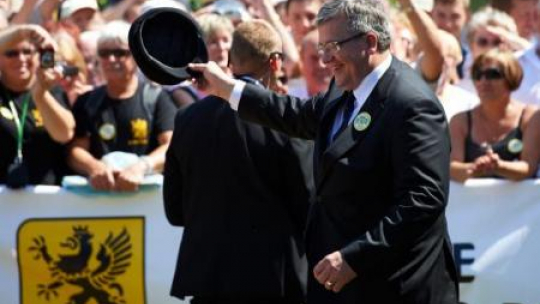Prezydent Bronisław Komorowski podczas XV Światowego Zjazdu Kaszubów we Władysławowie. Fot. PAP/A. Warżawa