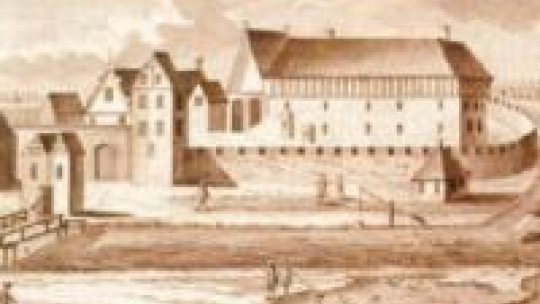 Zamek w raciborzu na przełomie XVII i XVIII w. Źródło: Wkimedia Commons