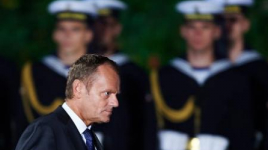 Premier Donald Tusk na Westerplatte. Fot. PAP/A. Warżawa