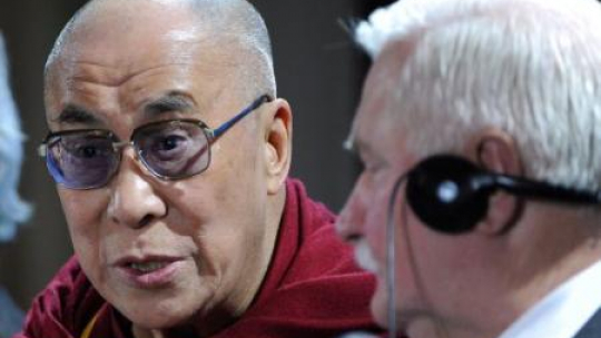 Dalajlama XIV i Lech Wałęsa. Fot. PAP/EPA