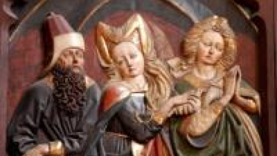 Fragment ołtarza Wita Stwosza. Fot. PAP/J.Bednarczyk