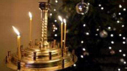 Liturgia tzw. "Wełykiego poweczeria" w wigilijny wieczór w soborze archikatedralnym w Przemyślu. Fot. PAP/D. Delmanowicz