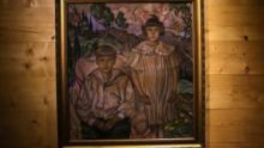 Obraz Stanisława Ignacego Witkiewicza – Witkacego "Portret Krystyny i Ludwika Fischerów". Fot. PAP/G. Momot