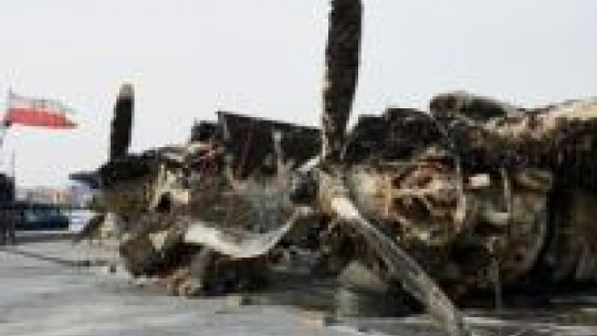 Wrak bombowca Douglas A-20. Fot. PAP/A. Warżawa