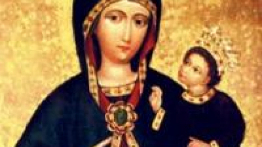 Fragment ikony z Rychwałdu. Źródło: franciszkanie