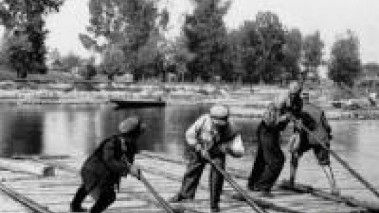 Spław drewna. Źródło: NAC