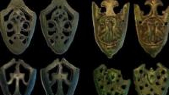 Niektóre z trzewików odkrytych w 2014 roku. Źródło: ekspedycja archeologiczna z Muzeum Warmii i Mazur
