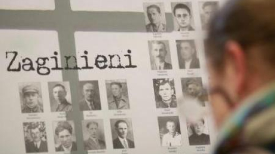 „Obława Augustowska - Lipiec 1945”, wystawa przygotowana przez BEP IPN w Białymstoku. Fot. PAP/L. Szymański