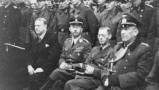 Od lewej: Quisling, Himmler, Terboven, von Falkenhorst. Źródło: Wikipedia Commons