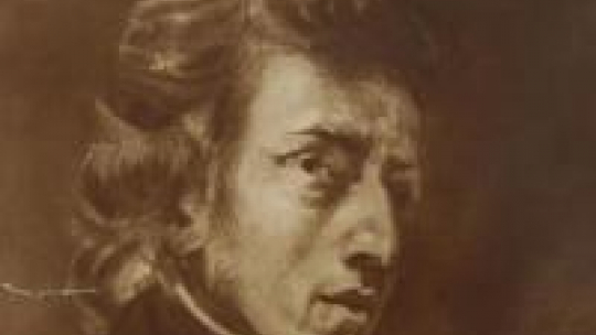Fryderyk Chopin. Fot. obrazu Eugene Delacroix z 1838 r. Źródło: CBN Polona