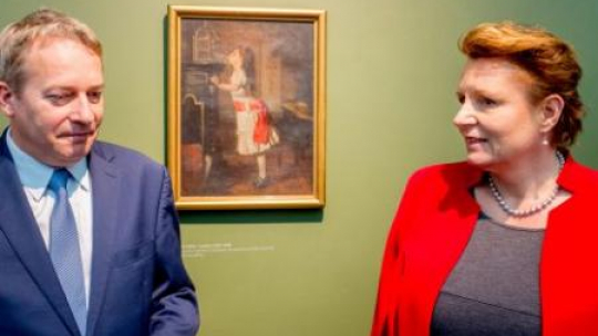 Minister Małgorzata Omilanowska i marszałek woj. śląskiego Wojciech Saługa w Muzeum Śląskim. Fot. PAP/A. Grygiel