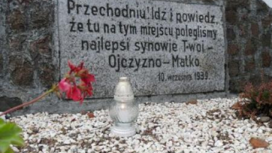 Akcja „Zapal znicz pamięci” 2015. Uczniowie i nauczyciele gimnazjum w Trzemesznie. Pomnik w Niewolnie.Fot.Maciej Adamski