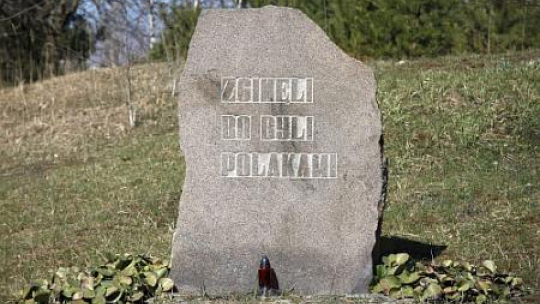 rzyż w Gibach upamiętniający pomordowanych w obławie augustowskiej Fot. PAP/A. Reszko