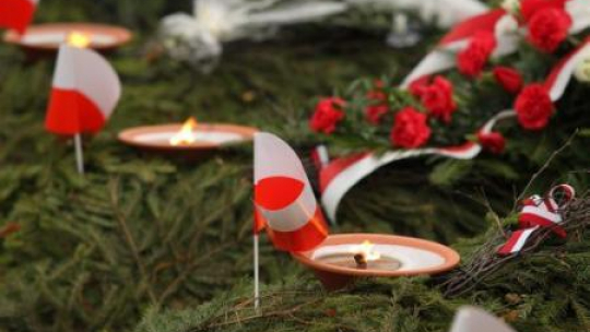 Uroczystość wmurowania kamienia węgielnego pod Panteon Niezłomnych Żołnierzy Wyklętych w Orłowie. Fot. PAP/T. Waszczuk