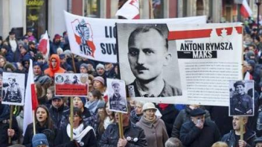 Uczestnicy II Krajowej Defilady Pamięci Żołnierzy Wyklętych. Gdańsk, 28.02.2016. Fot. PAP/D. Kulaszewicz