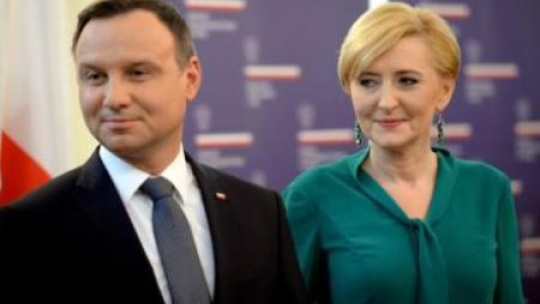 Prezydent Andrzej Duda z żoną Agatą Kornhauser-Dudą podczas spotkania z czeską Polonią. Fot. PAP/J. Turczyk