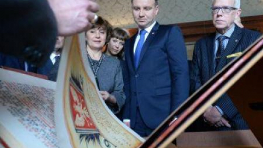 Prezydent RP Andrzej Duda podczas wizyty w Bibliotece Kongresu USA w Waszyngtonie. Fot. PAP/J. Turczyk 