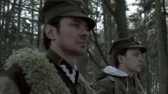 Marcin Kwaśny w filmie "Wyklęty". Źródło: YouToube