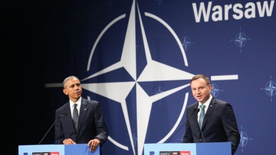 Prezydent RP Andrzej Duda (P) i prezydent USA Barack Obama - wspólne oświadczenie po spotkaniu. Fot. PAP/L. Szymański