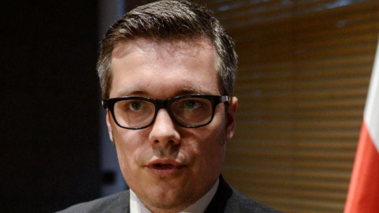 Dyrektor biura prasowego MSZ Rafał Sobczak. Fot. PAP/J. Kamiński