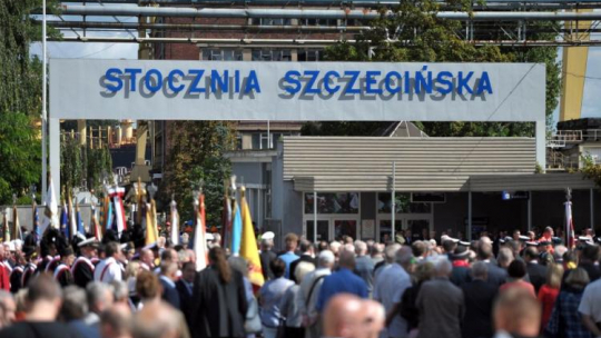 Obchody 36. rocznicy podpisania Porozumień Sierpniowych oraz powstania NSZZ "Solidarność". Fot. PAP/M. Bielecki