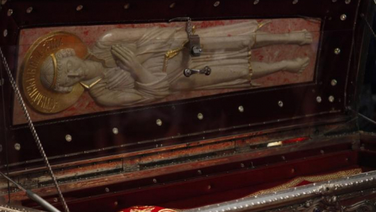  Relikwie męczennika Gabriela, świętego Ziemi Białostockiej i patrona prawosławnej młodzieży. Fot. PAP/A. Reszko