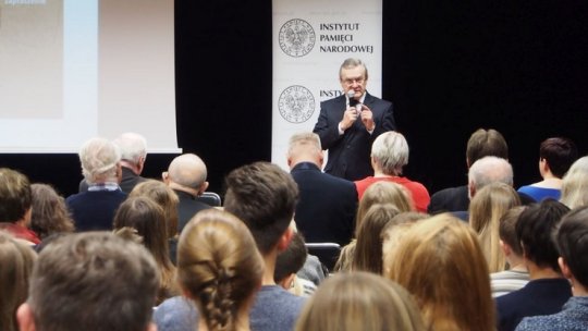 Minister kultury Piotr Gliński na konferencji dot. rocznicy "Intelligenzaktion". Źródło: IPN Łódź
