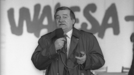 Spotkanie Lecha Wałęsy w Zielonej Górze. 06.11.1990. Fot. PAP/R. Janowski