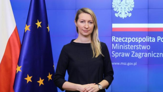 Rzeczniczka prasowa MSZ Joanna Wajda. Fot. PAP/P. Supernak 