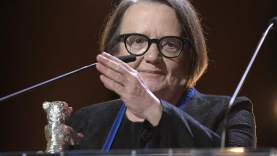 Agnieszka Holland podczas rozdania nagród na MFF Berlinale. Fot. PAP/EPA