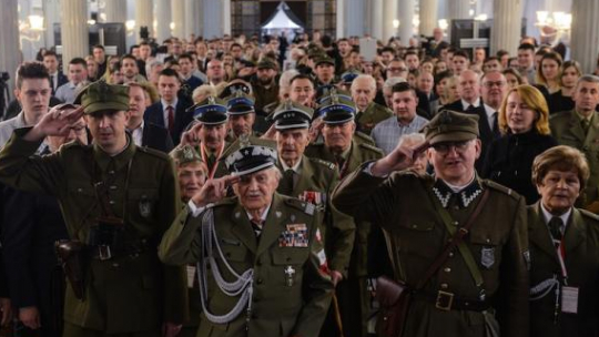 Konferencja "Podziemna armia powraca - młodzież wobec Żołnierzy Wyklętych" w Sali Kolumnowej w Sejmie. Fot. PAP/J. Kamiński