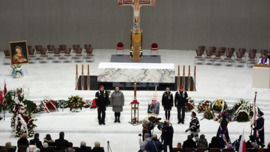 Pogrzeb Wiktora Węgrzyna, komandora międzynarodowych Rajdów Katyńskich. Fot. PAP/T. Gzell