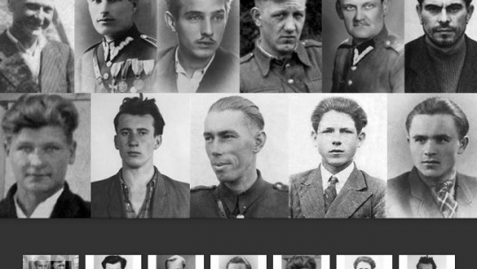 Fotografie zidentyfikowanych żołnierzy podziemia niepodległościowego. Źródło: IPN