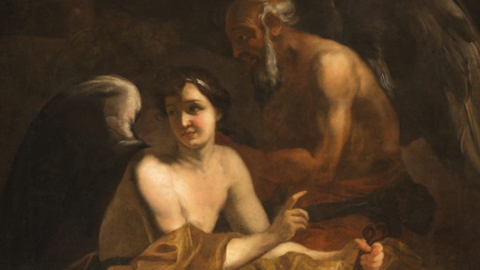  Johann Claessens, Dedal przypinający skrzydła Ikarowi, początek XVIII wieku, I Liceum Ogólnokształcące „Carolinum” w Nysie. Fot. Jerzy Buława.