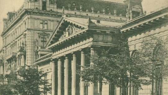 Giełda w Warszawie przed 1918 r. Źródło: BN Polona